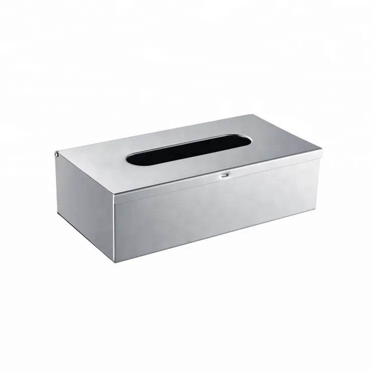 

Custom printed rectangle container mirror finish stainless steel metal tissue paper box