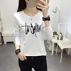 women casual tops new t-shirt loose fashion cotton long sleeve design tshirts for women blouses