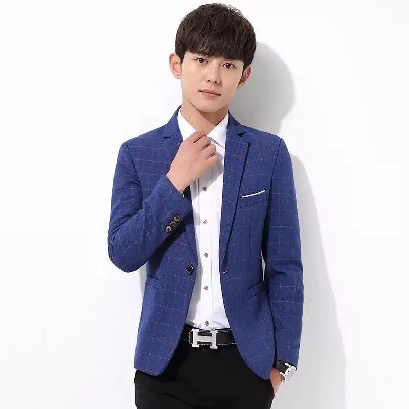 

Men's Slim Fit One Button Blazer Tux For Party Young Fashion Suit Jacket