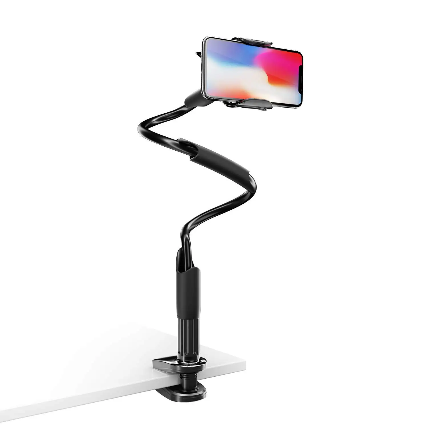 Gooseneck Cell Phone Holder Universal Clamp Lazy Phone Stand With