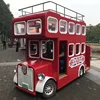 outdoor amusement games battery power electric double deck London bus for tourist for sale