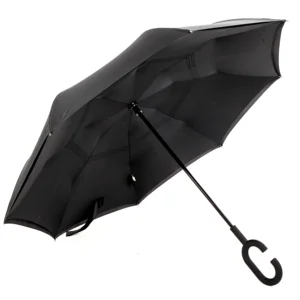 Image of C handle hand-free Windproof Reverse inverted Double Layer Rainproof Inverted Umbrella
