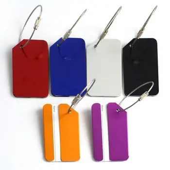 bright colored luggage tags