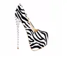 Factory Oem Sexy Ladies Zebra Print High Platform stiletto high heel Shoes Pumps