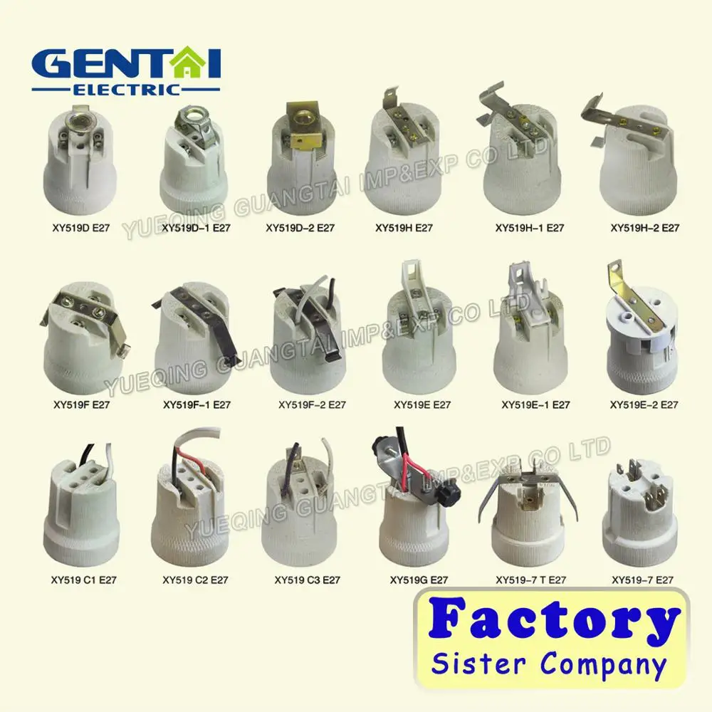 250v E27 Lamp Holder / E27 Porcelain Lamp Socket / E27 Ceramic Lamp