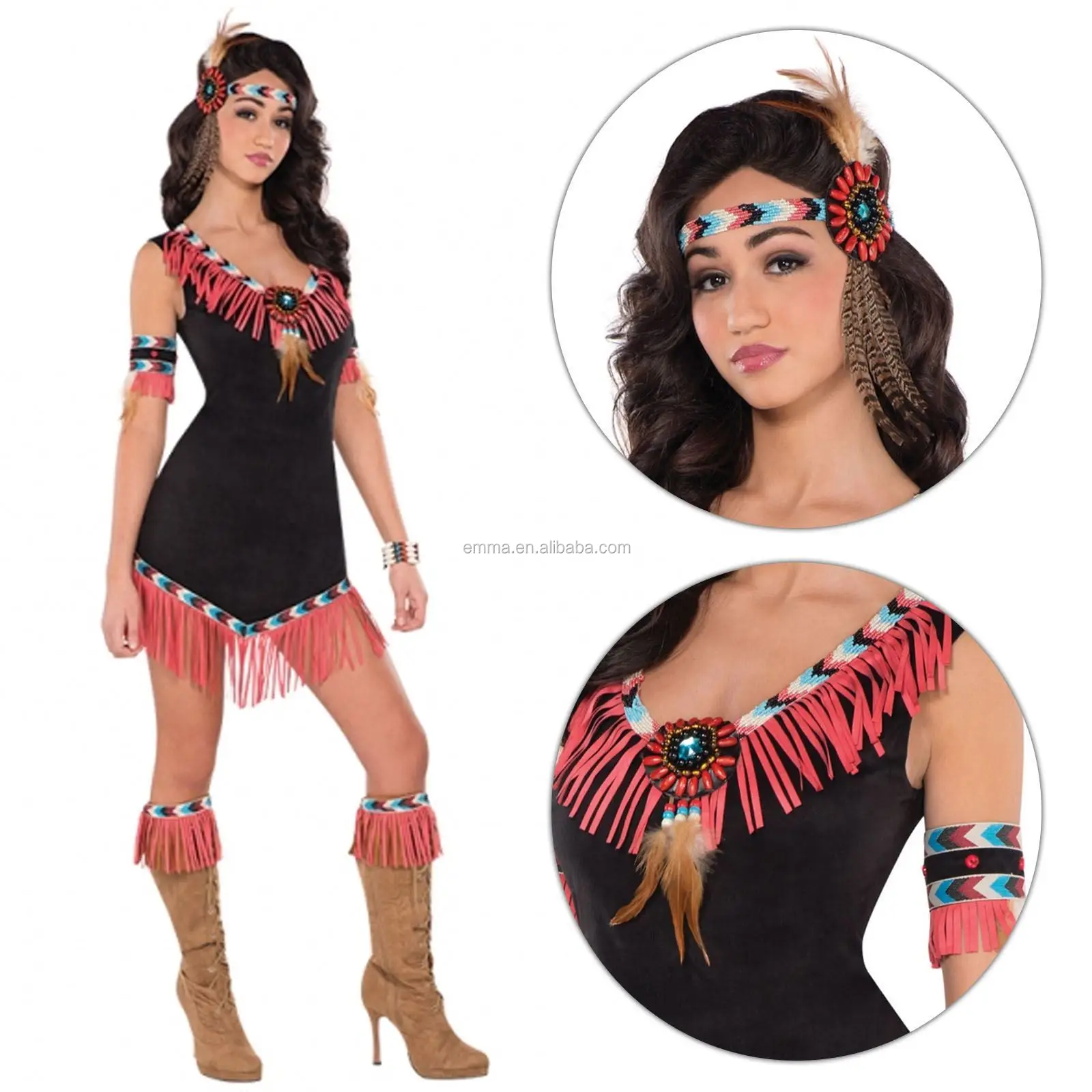 red indian fancy dress ladies