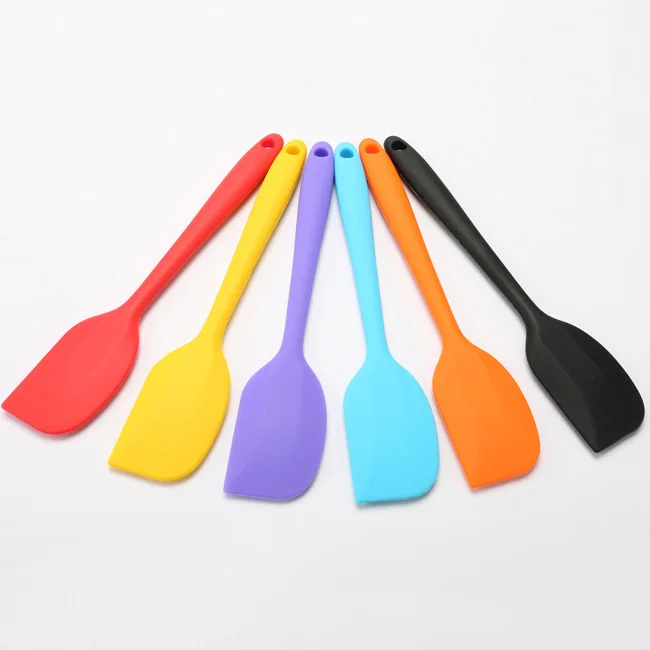 

Hygienic Solid Coating colorful BBQ baking pastry tools Silicone Cake Spatula, According to pantone color