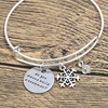 Inspired bracelet Elsa Do you wanna build a snowman? Silver colored snowflake for women or girls bangles