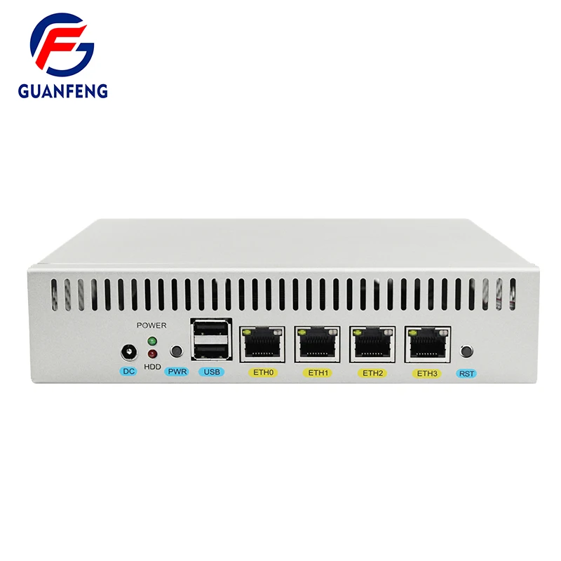 

N2830 fanless pfsense firewall desktop barebone 4 lan mini pfsense mini pc 4lan
