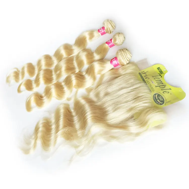 

High quality cuticle aligned russian hair,blonde human hair weave extension, #1b or as your choice