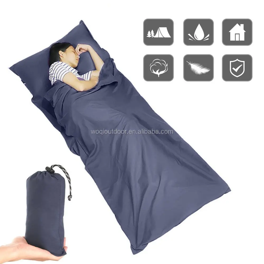 

Woqi Durable and Super Soft Camping Silk Sleeping Bag Liner Sleep Sheet, Customized