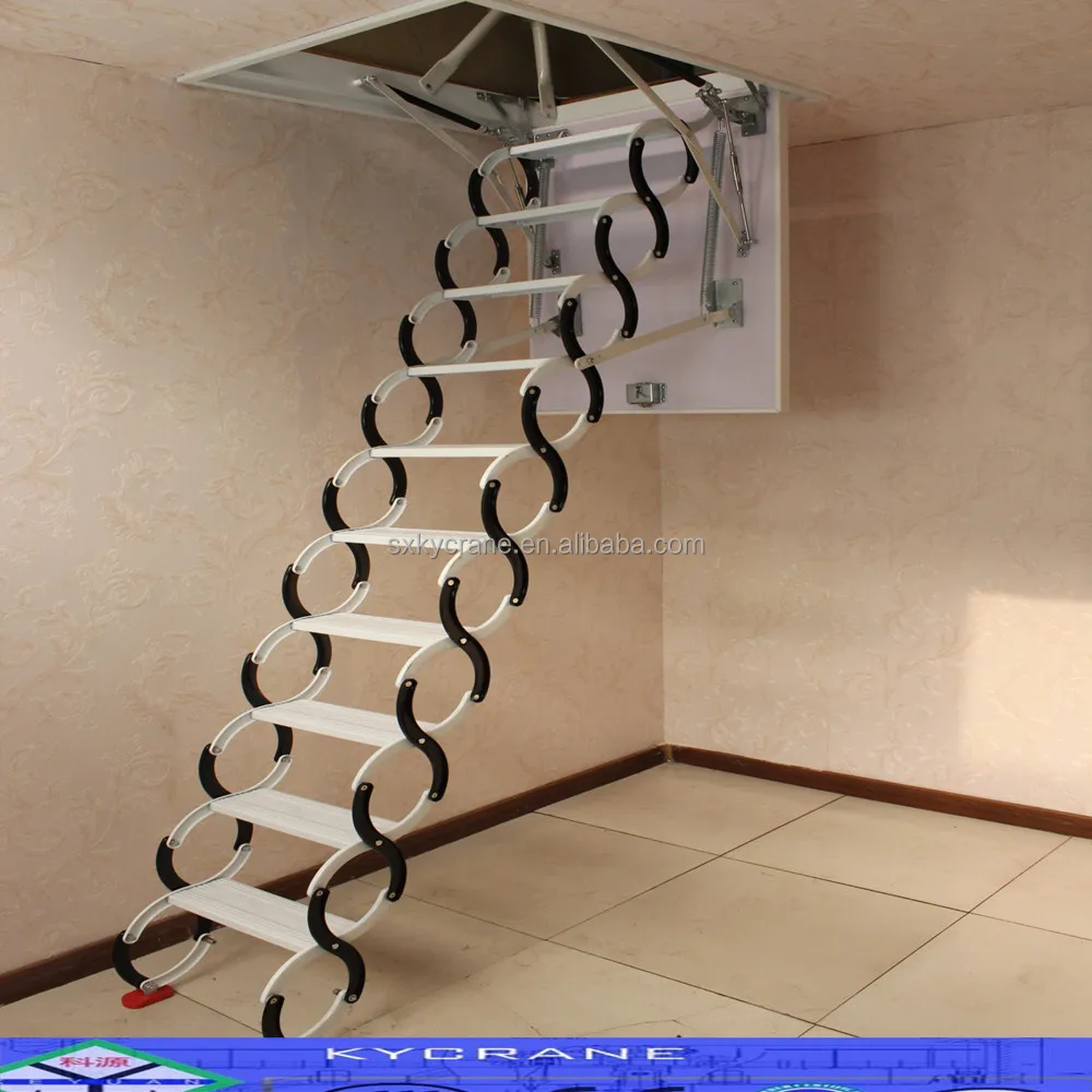 Attic Lifts Telescopic Retractable Aluminium Household Staircase
