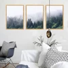 Landscape fog Mountain Forest painting 3 pieces canvas Nordic Wall Art Picture For Home Decoration spray prints wholesale