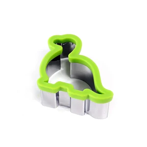 Image of Stainless Steel Sandwich Cutter Set for Kids 4 Bread Cutters Shapes Suitable for Cakes and Cookie 4 Vegetable Cutters Shapes