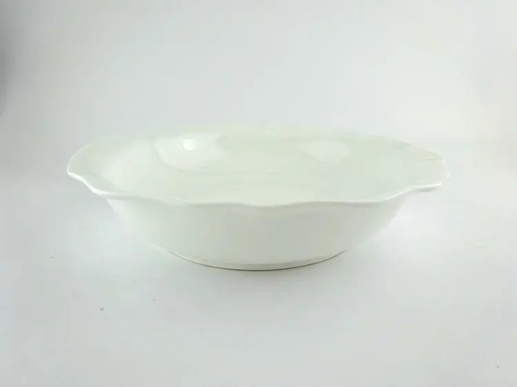 Round Shape Ceramic Bulk Soup Bowls Microwave Safe With Rim Buy Bulk