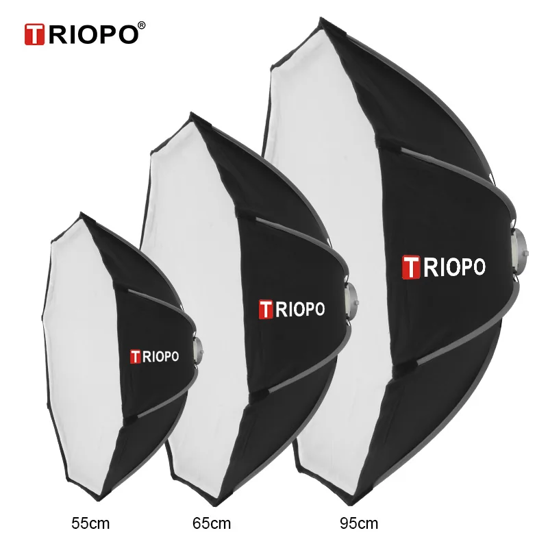 

Triopo 90cm/35" Octagon Umbrella Softbox with Bowens Mount for Strobe Light, Black