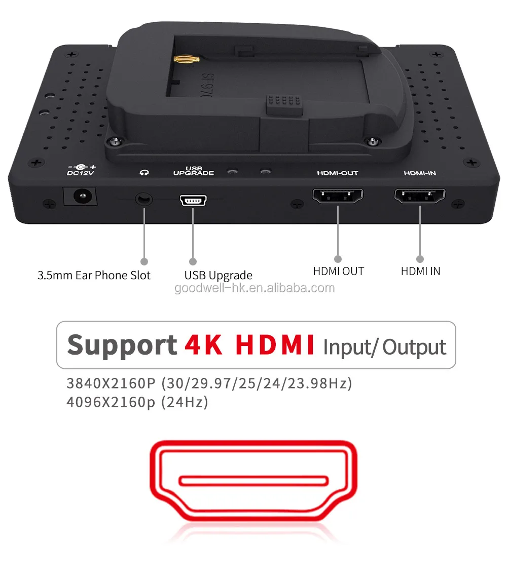 F570 5.7"4k Oncamera Hdmi Lcd Monitor With Hdmi Input & Output Ips