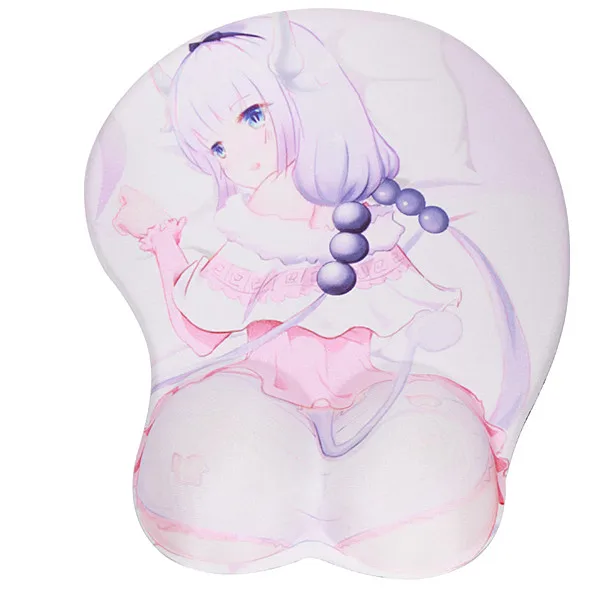 Newest GMP010 cartoon breast sexi gel mouse pad/round mouse pad with wrist rest