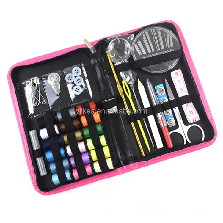 High Quality 87pcs Accessories Pu Leather New Style Pink Sewing Kit Buy Pink Sewing Kit,New