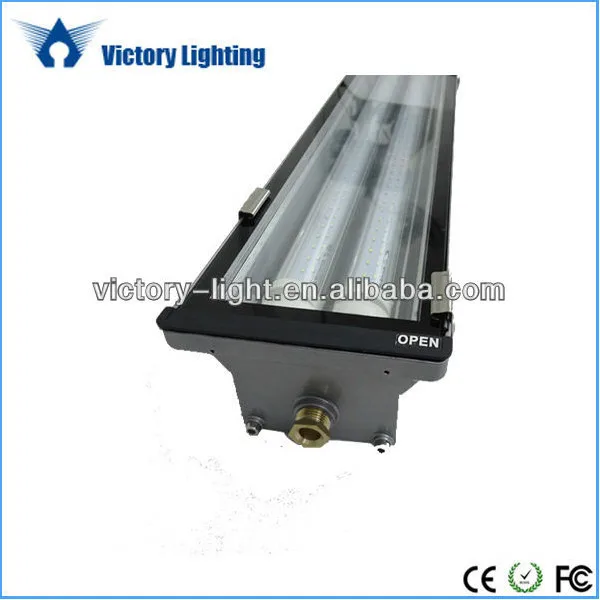 High Brightness IP65 explosion proof lighting fixture double led tube light 4ft 36w