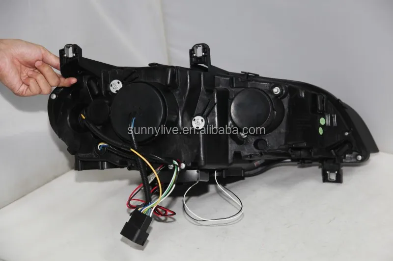 2007-2011 Year For BMW X5 E70 LED Head Light Lamps Black Housing  SN  For Non AFS version