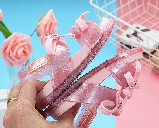 plastic bow shoes