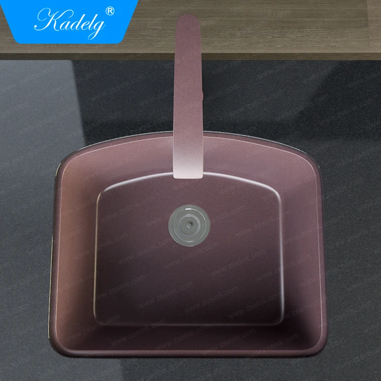 New Design Single Bowl Inset Reversible Drainer Quartz Kitchen Sink