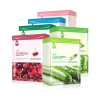 

OEM Acerola Extract Cucumbe Pearl Aloe Vera Green Tea Private Label Face Mask Skin Care Whitening Hydra Facial Mask Sheet