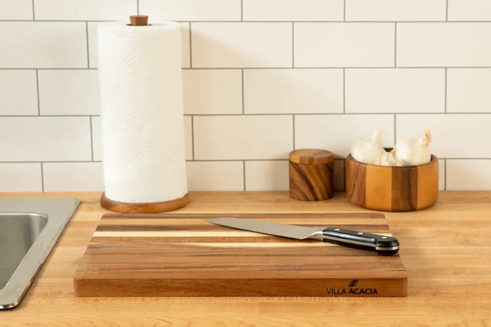 Acacia Wood Paper Towel Holder