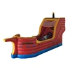 Blow Up Giant Inflatable Pirate Ship Bouncy Slide Obstacle Course Combo Bouncer Pirate Ship Jumping Castle For Sale