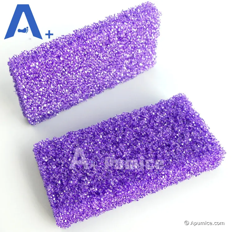 Foot Care Product Disposable Pumice Sponges Block Purple Pedicure