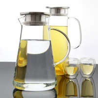 

Wholesale cold and hot water borosilicate glass jug with lid