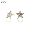 Fashion Jewelry Earring Stud With Zircon Stone Chic Shiny Star Shape