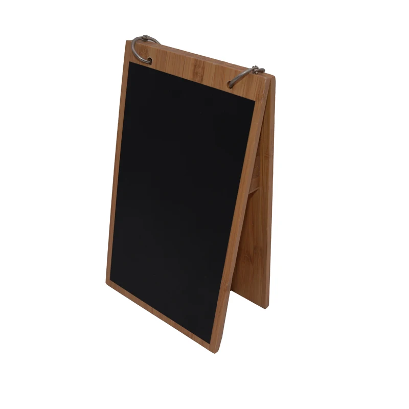 
OEM promotion rustic wood A menu stand table tent holder with chalkboard for redbull beverage, wine, drinks,cafe 