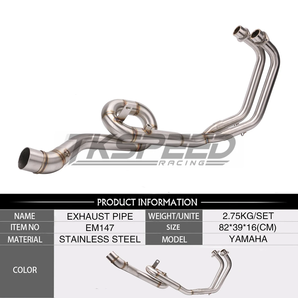 Muffler Motorcycle Exhaust Link Half System Of Steel Pipes Exhaust