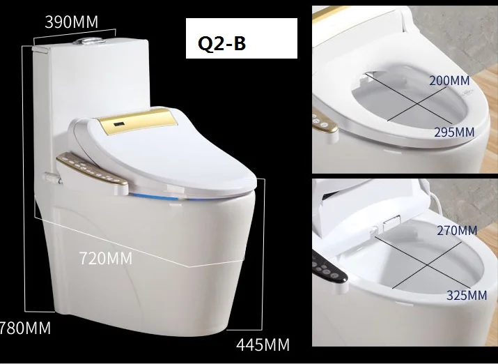 intelligent and smart toilet  with heating/sensor flushing/sensor cover