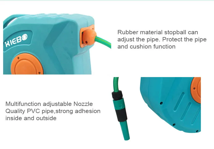 50ft/15m Auto Retractable Water Hose Reel For Washing Equipment Xbw02