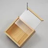 Square Custom Transparent Glass Cover Pine Wooden Box Package for Gifts Display