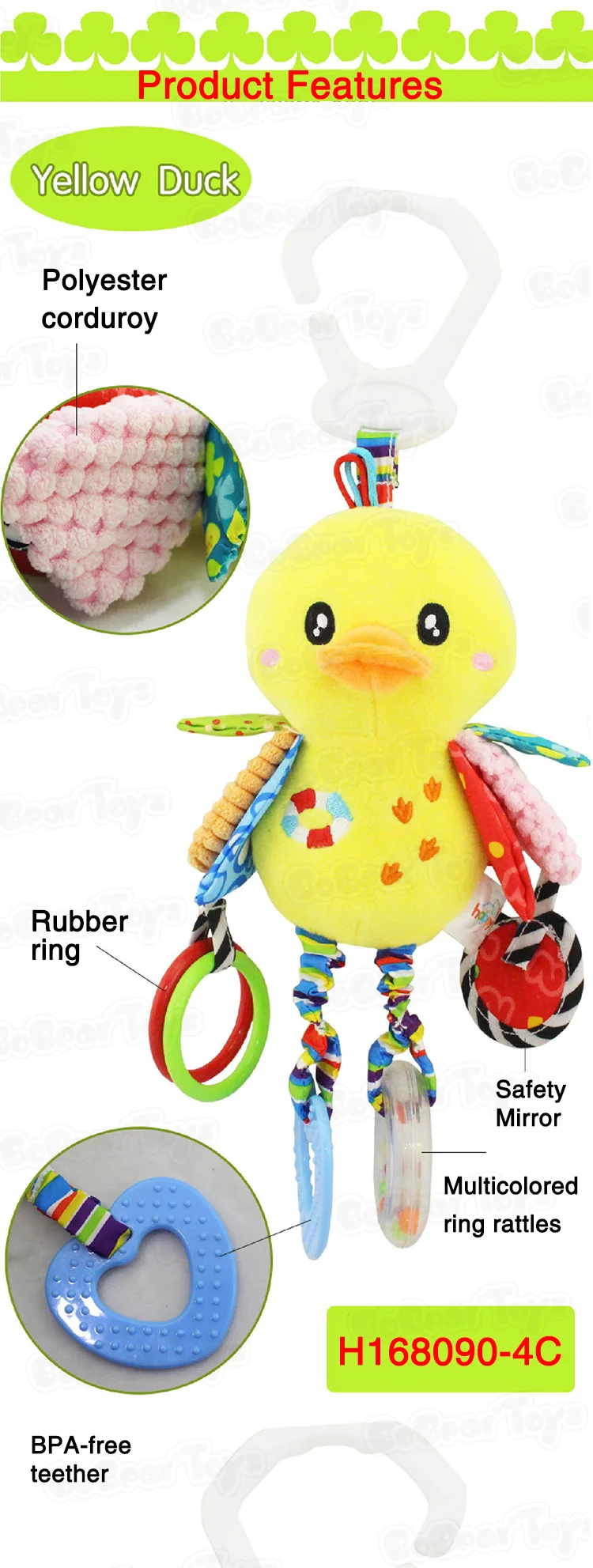Bobeartoys Stuffed Hewan Kartun Bebek Mainan Stroller Bobeartoys Stuffed Hewan Kartun Bebek Mainan Stroller