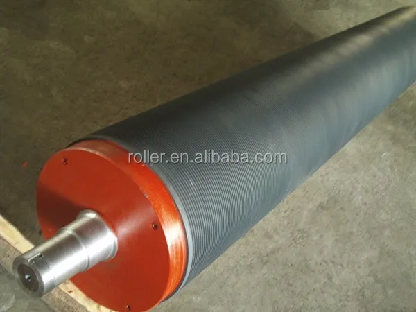 
Grooved press roll for cardboard paper machine 