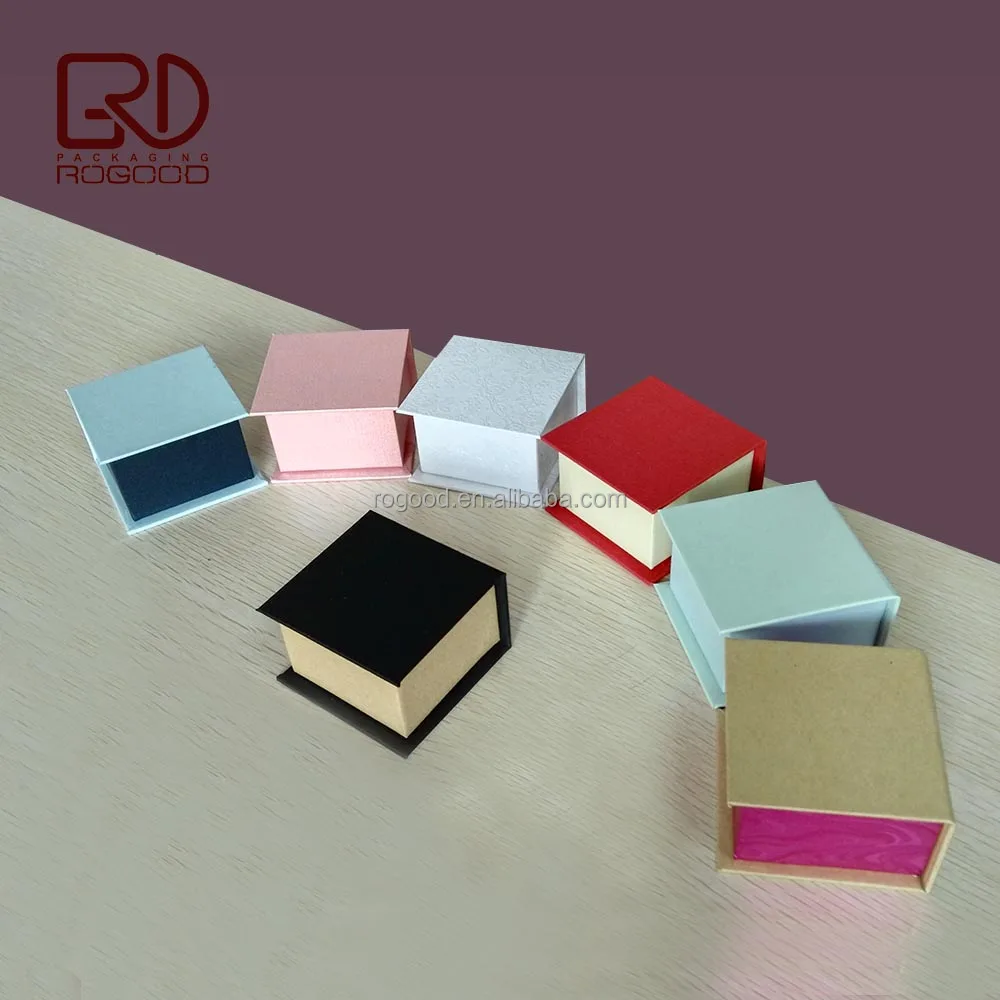 

Magnetic closure book style cardboard jewelry packaging box for finger ring/earring/ear nail, P1152