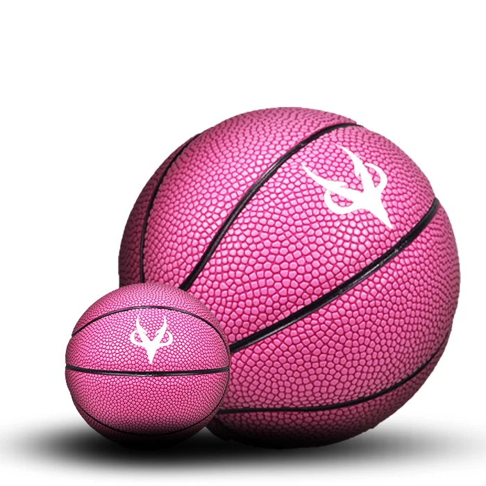 

Pink ball custom logo size7 basketball outdoor and indoor game ball