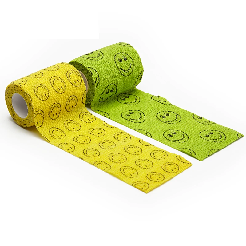 

high elastic smile pictures nonwoven cohesive bandage for horse racing, Smile or customized