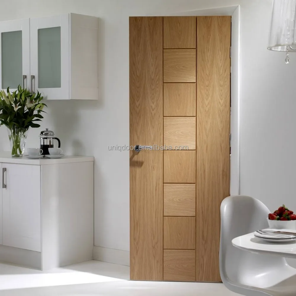 
Uniqdoor flush panel solid oak wood door interior 