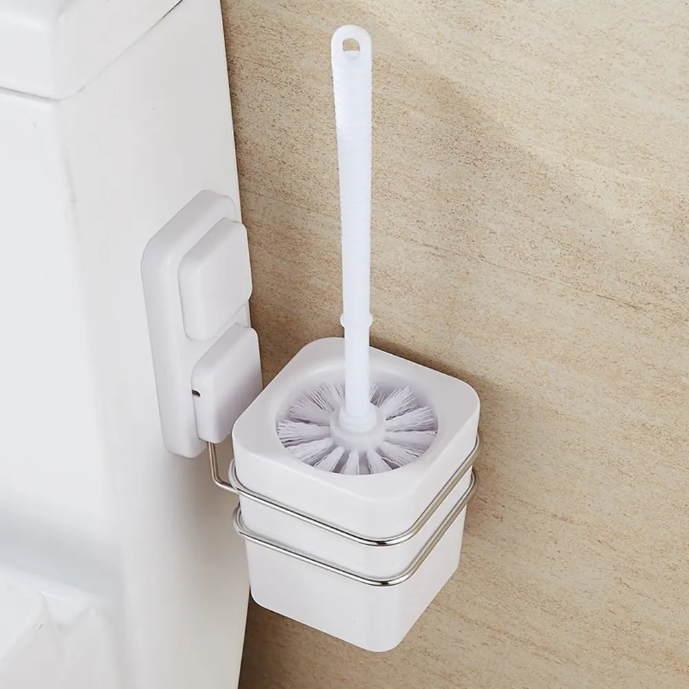 wall mounted toilet brush set