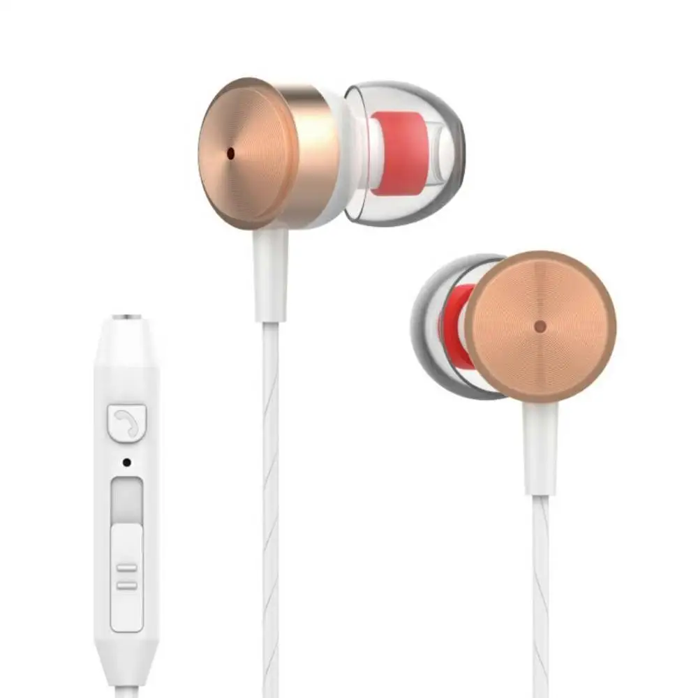 

2019 metal earphone for xiaomi headphone wired headset, Black/silver/gold/rose gold/ customized