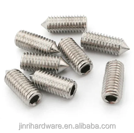 3mm Bolt Base M3 x 3 A2 Stainless Steel Cone Point Grub screws Hex Socket Set screw DIN 914-5 Pack