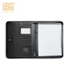 Top sales A4 custom office conference folders embossing logo zipper portfolio travel tablet pad folio