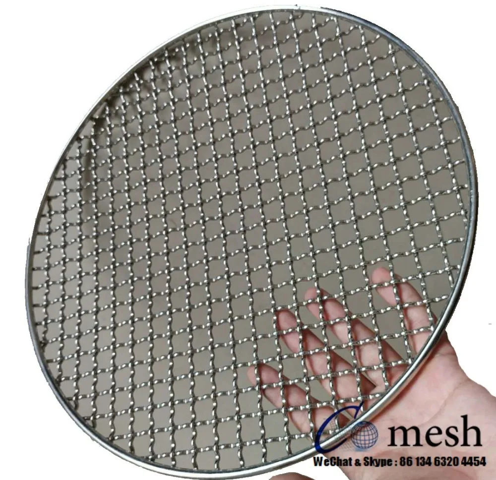 304 Stainless Steel Crimped Mesh Round Bbq Grill Plate Buy Round Bbq