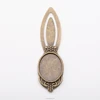Wholesale antique bronze metal bookmark bezel tray setting pendant for 18*25 cabochon